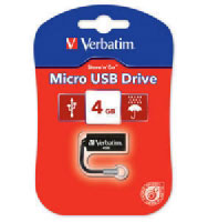 Verbatim Micro USB Drive 4GB - Black (44048)
